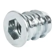 Screw-in sleeve, Steel, with rim
