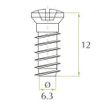 Eurovaržtas Ø6mm, 3x12mm, lankstui