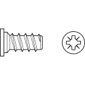 Euro screw, Häfele, Varianta, cylindrical head, PZ, steel, fully threaded, for Ø5mm drill holes in