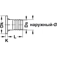 Press-fit sleeve, Internal thread, steel, with rim