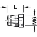 Spreading sleeve, M6, brass