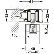 SDS Slido D-Line 120 I medinėms 1 durims