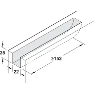 Sliding door fitting, Häfele Slido D-Line11 120I, set without running track