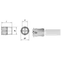 Spreading sleeve, with a ball, plastic, M6x12mm