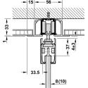 SDS Slido D-Line 120 L stiklinėms 1 durims