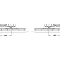 SDS Slido D-Line 120 L stiklinėms 1 durims