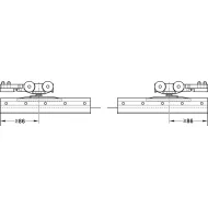 Sliding door fitting, Slido D-Line11 120L, set without running track