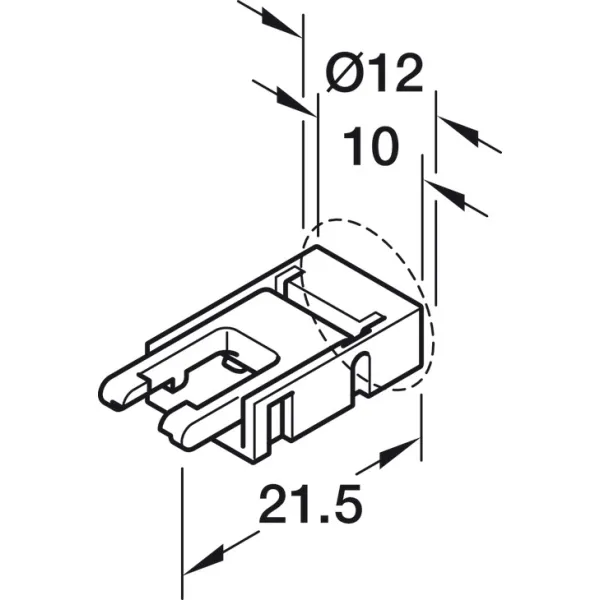 Lead, Häfele Loox5 for LED strip light, monochrome, 8mm, 5A