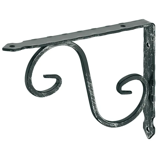 Bracket, Load bearing capacity 25‒35kg per pair, rigid, forged steel