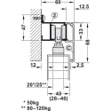 Sliding door fitting, Häfele Slido D-Line11 120P, set without running track