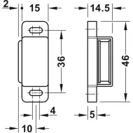 Magnetukas su plokštele 2kg baltas