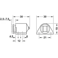 Magnetukas su plokštele 3-4kg baltas