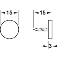 Magnetic catch, pull 3–4kg, for screw fixing, round