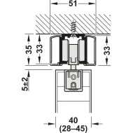 SDS Slido D-Line 50 I medinėms 1 durims