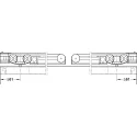 Sliding door fitting, Slido D-Line11 50I, set without running track