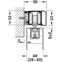Sliding door fitting, Slido D-Line11 50I, set without running track