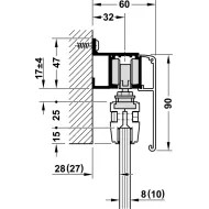 SDS D-Line11 50L stiklinėms 1 durims su švelniu stabdymu