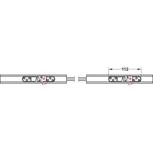 SDS D-Line11 50L stiklinėms 1 durims su švelniu stabdymu P800mm,