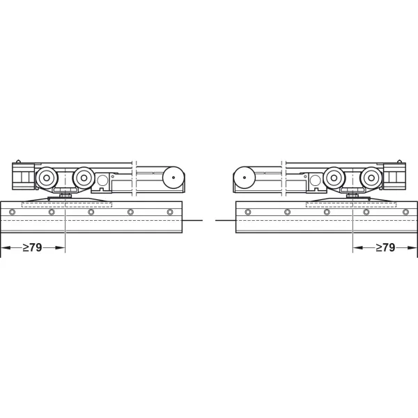 SDS D-Line11 50L stiklinėms 1 durims su švelniu stabdymu P800mm,