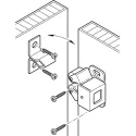 Twin roller catch, For screw fixing, steel