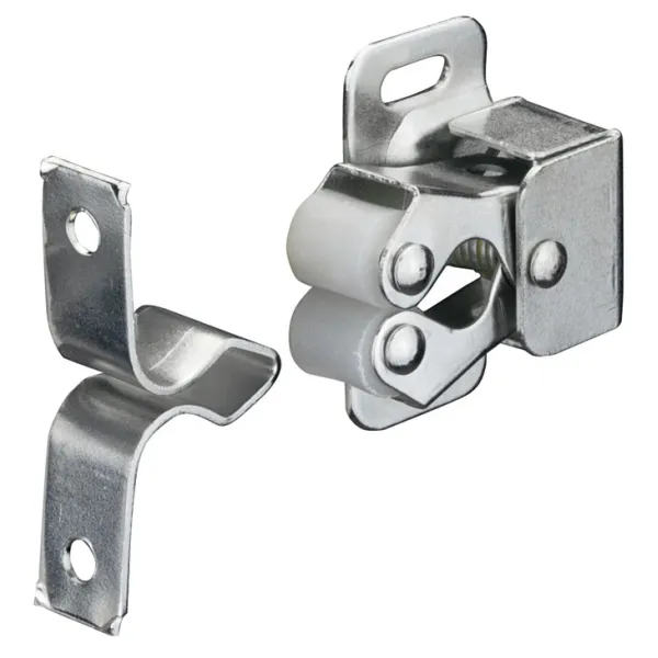 Twin roller catch, For screw fixing, steel