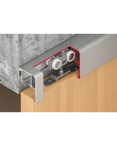 Sliding door fitting, Slido D-Line11 50P, set without running track