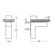 Holder 4-40mm matt chrome