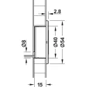 Plinth light, Häfele Loox LED 2028 12V drill hole Ø40mm, stainless steel