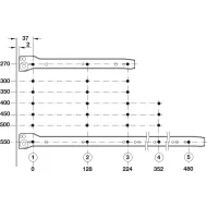 Drawer side runner system, single-walled, Häfele Matrix Box Single A25, single extension, height 86mm