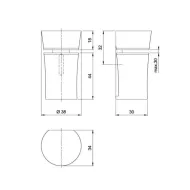 Holder 4-26mm matt chrome