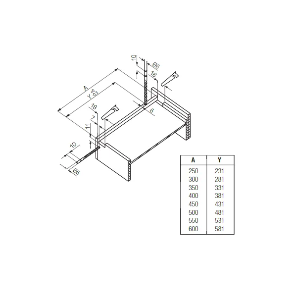 Concealed runner EXCEL soft close, partial extension L300mm