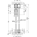 Sliding door fitting, Slido D-Line11 80L, set without running track