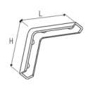 Shelf support L120mm beech