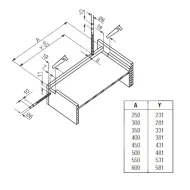 Concealed runner EXCEL soft close, partial extension L350mm