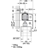 SDS Slido D-Line11 80P medinėms 1 durims