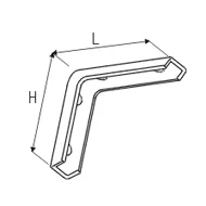 Lentynos laikiklis L120mm, klevas