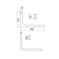 Shelf support L180mm cherry