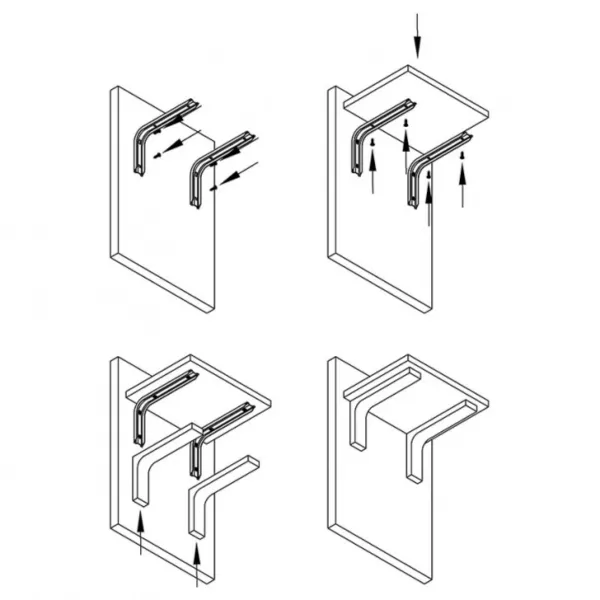 Shelf support L180mm cherry