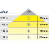 Šviestuvas LED2033 12V 3,8W balta/chromas natūrali balta šviesa