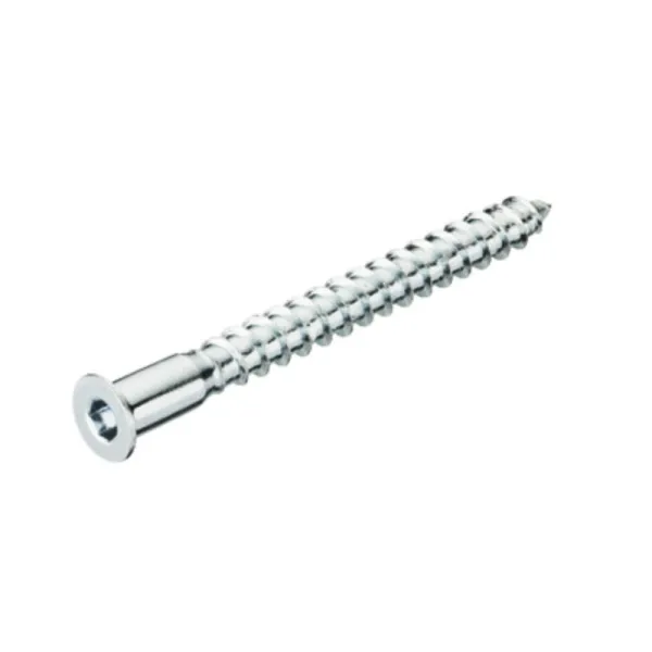 One-piece connector, confirmat, 5x50mm, SW3, countersunk head, drill hole Ø4mm, steel, zinc plated