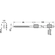 Shelf support, with wood-screw thread and wall plug