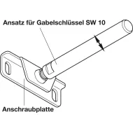 Shelf support, with wood-screw thread and wall plug