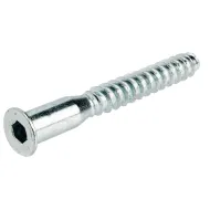 One-piece connector, confirmat, 7x50mm, SW4, countersunk head, for drill hole Ø5mm, steel, zinc plat