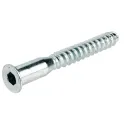 One-piece connector, confirmat, 7x50mm, SW4, countersunk head, for drill hole Ø5mm, steel, black