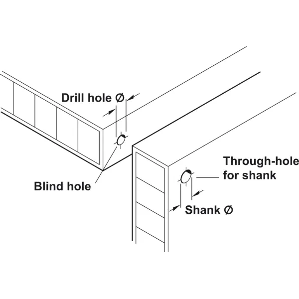 One-piece connector, confirmat, 7x70mm, SW4, countersunk head, for drill hole Ø5mm, steel, zinc plat