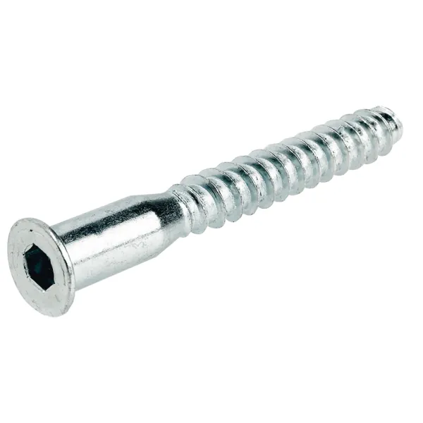 One-piece connector, confirmat, 7x70mm, SW4, countersunk head, for drill hole Ø5mm, steel, zinc plat