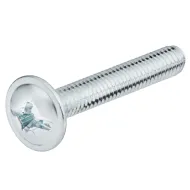 Threaded screw, Flat head, M4 combination cross slot, head Ø10mm, zinc plated