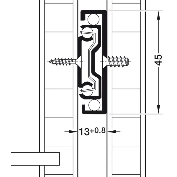 Ball bearing runners, Full extension, load bearing capacity up to 30kg, steel, side mounted