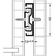 Ball bearing runners, Full extension, load bearing capacity up to 30kg, steel, side mounted