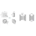 Panel click button connector Male